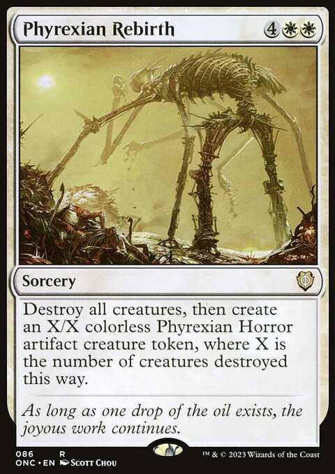 Phyrexian Rebirth, Phyrexia: All Will Be One Commander #86, Magic: The Gathering card