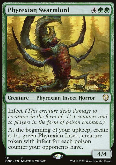 Phyrexian Swarmlord, Phyrexia: All Will Be One Commander #111, Magic: The Gathering card