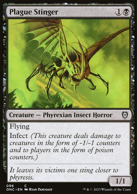 Plague Stinger, Phyrexia: All Will Be One Commander #96, Magic: The Gathering card