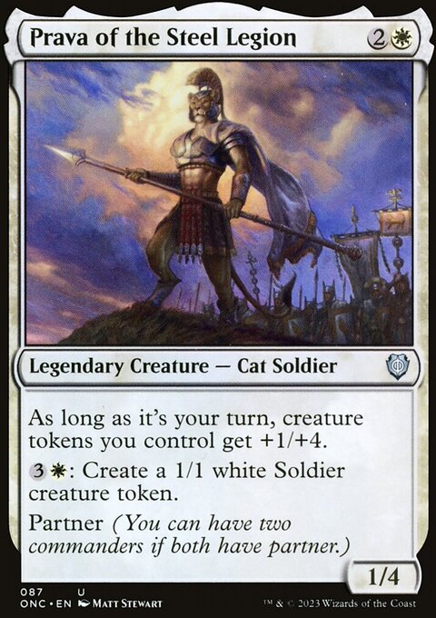 Prava of the Steel Legion, Phyrexia: All Will Be One Commander #87, Magic: The Gathering card