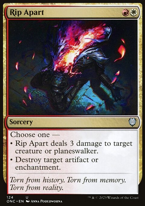 Rip Apart, Phyrexia: All Will Be One Commander #124, Magic: The Gathering card