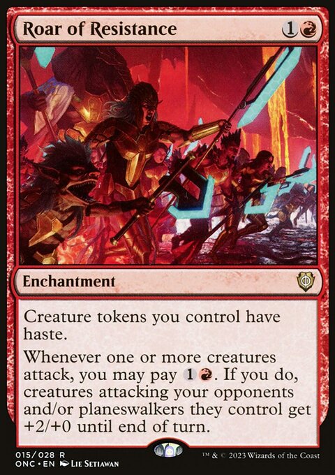 Roar of Resistance, Phyrexia: All Will Be One Commander #15, Magic: The Gathering card