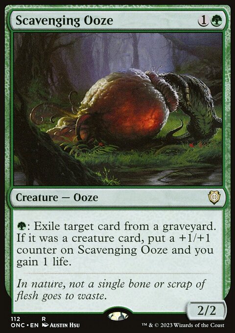 Scavenging Ooze, Phyrexia: All Will Be One Commander #112, Magic: The Gathering card