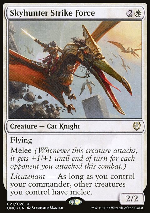 Skyhunter Strike Force, Phyrexia: All Will Be One Commander #21, Magic: The Gathering card