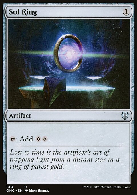 Sol Ring, Phyrexia: All Will Be One Commander #140, Magic: The Gathering card