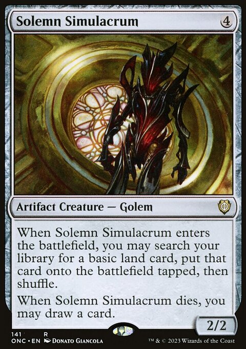 Solemn Simulacrum, Phyrexia: All Will Be One Commander #141, Magic: The Gathering card