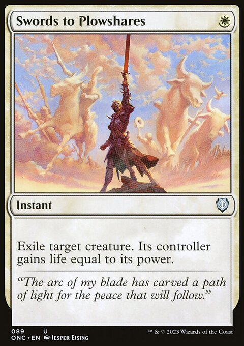 Swords to Plowshares, Phyrexia: All Will Be One Commander #89, Magic: The Gathering card