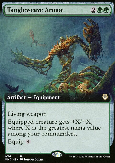 Tangleweave Armor, Phyrexia: All Will Be One Commander #36, Magic: The Gathering card