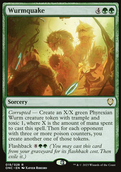 Wurmquake, Phyrexia: All Will Be One Commander #19, Magic: The Gathering card