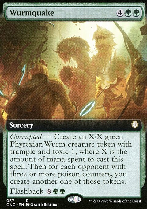 Wurmquake, Phyrexia: All Will Be One Commander #57, Magic: The Gathering card