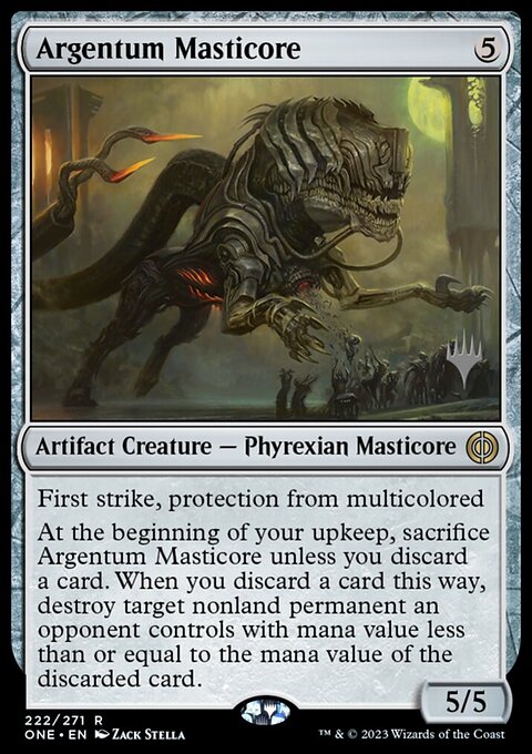 Argentum Masticore, Phyrexia: All Will Be One Promos #222p, Magic: The Gathering card