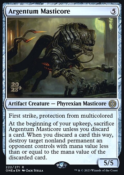 Argentum Masticore, Phyrexia: All Will Be One Promos #222s, Magic: The Gathering card