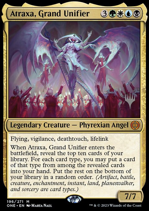 Atraxa, Grand Unifier, Phyrexia: All Will Be One Promos #196p, Magic: The Gathering card