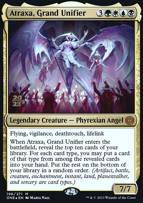 Atraxa, Grand Unifier, Phyrexia: All Will Be One Promos #196s, Magic: The Gathering card
