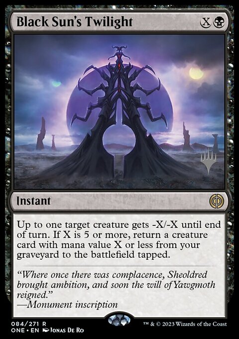 Black Sun's Twilight, Phyrexia: All Will Be One Promos #84p, Magic: The Gathering card