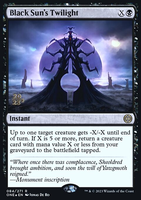 Black Sun's Twilight, Phyrexia: All Will Be One Promos #84s, Magic: The Gathering card