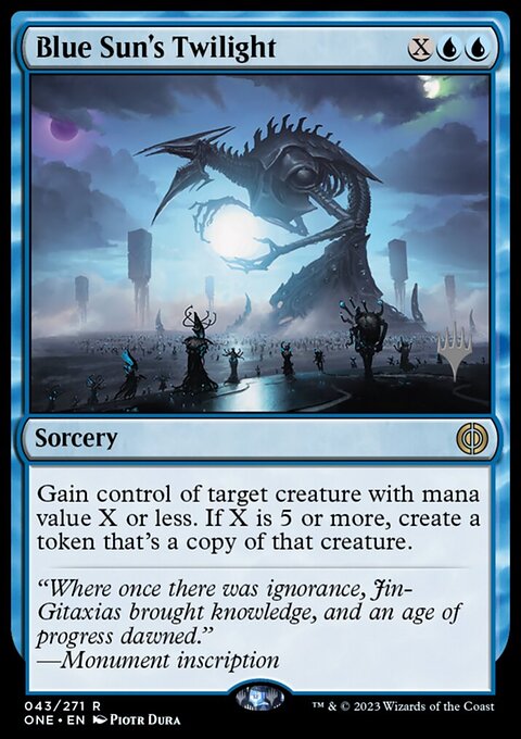 Blue Sun's Twilight, Phyrexia: All Will Be One Promos #43p, Magic: The Gathering card