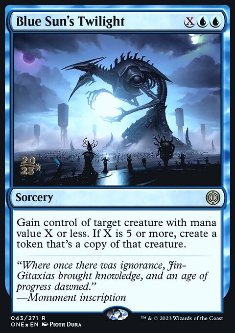 Blue Sun's Twilight, Phyrexia: All Will Be One Promos #43s, Magic: The Gathering card