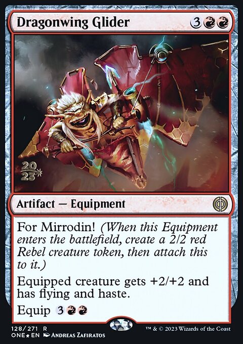 Dragonwing Glider, Phyrexia: All Will Be One Promos #128s, Magic: The Gathering card
