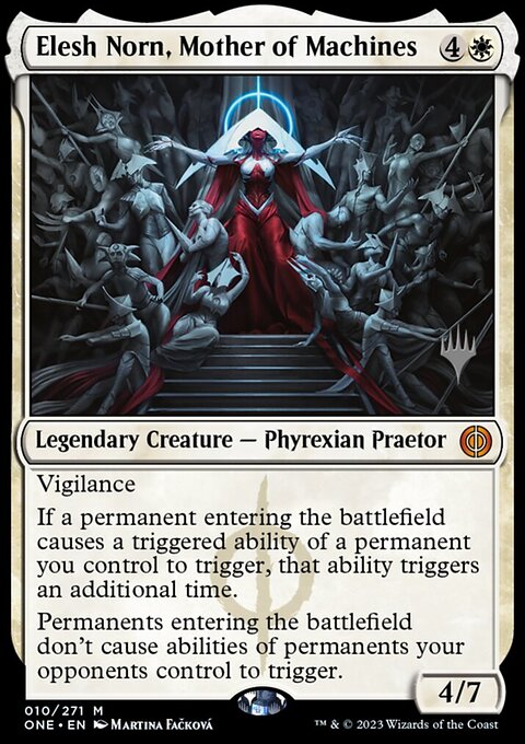 Elesh Norn, Mother of Machines, Phyrexia: All Will Be One Promos #10p, Magic: The Gathering card