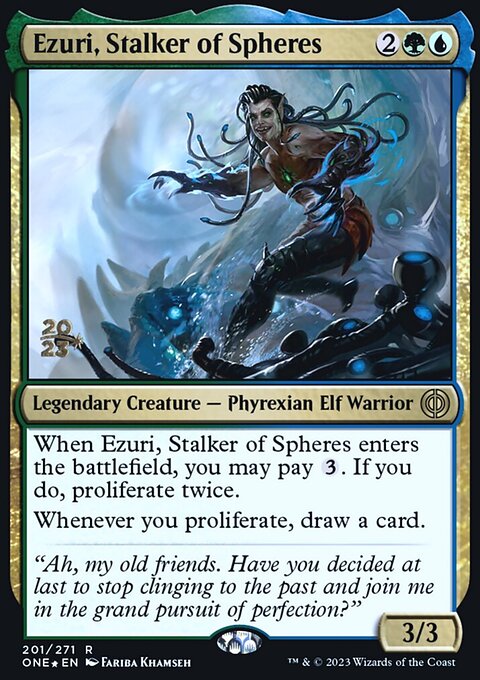 Ezuri, Stalker of Spheres, Phyrexia: All Will Be One Promos #201s, Magic: The Gathering card