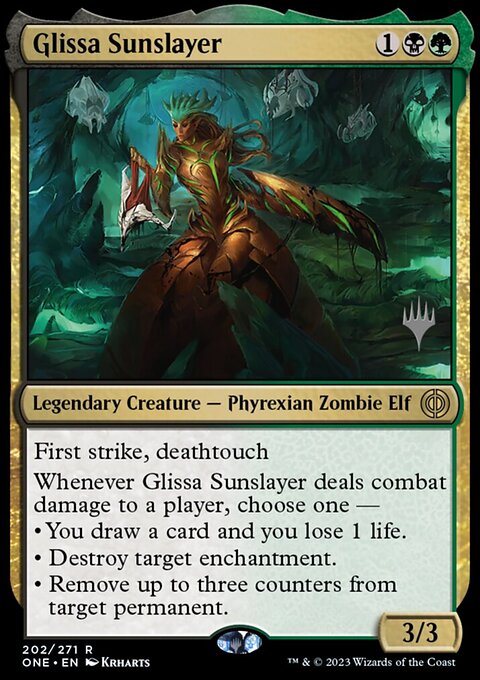 Glissa Sunslayer, Phyrexia: All Will Be One Promos #202p, Magic: The Gathering card