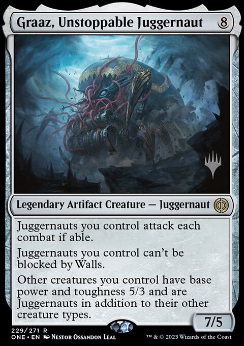 Graaz, Unstoppable Juggernaut, Phyrexia: All Will Be One Promos #229p, Magic: The Gathering card