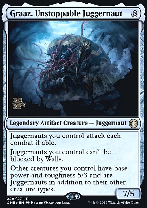 Graaz, Unstoppable Juggernaut, Phyrexia: All Will Be One Promos #229s, Magic: The Gathering card