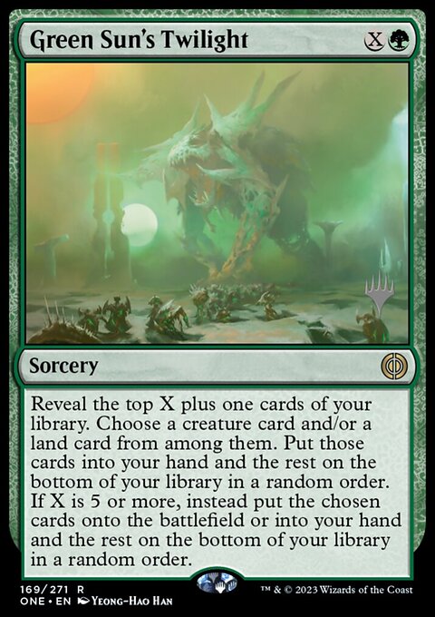 Green Sun's Twilight, Phyrexia: All Will Be One Promos #169p, Magic: The Gathering card