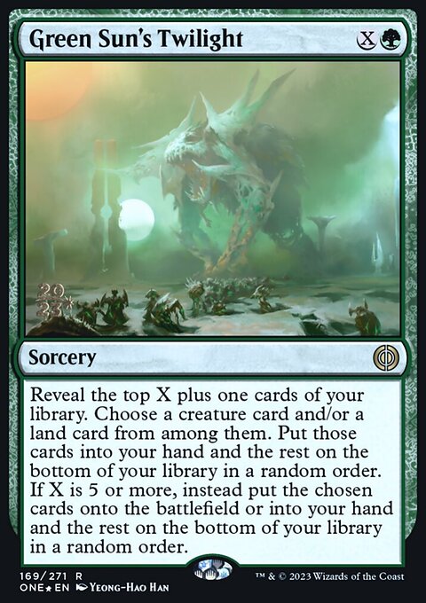 Green Sun's Twilight, Phyrexia: All Will Be One Promos #169s, Magic: The Gathering card
