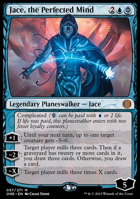 Jace, the Perfected Mind, Phyrexia: All Will Be One Promos #57p, Magic: The Gathering card