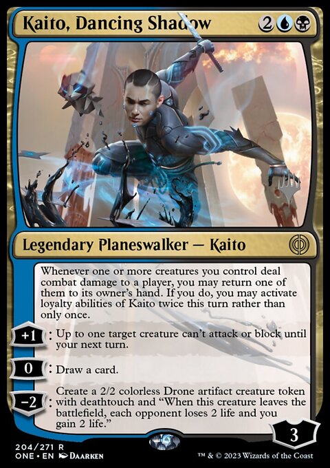 Kaito, Dancing Shadow, Phyrexia: All Will Be One Promos #204p, Magic: The Gathering card