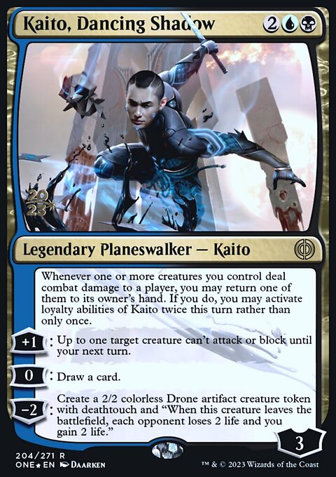 Kaito, Dancing Shadow, Phyrexia: All Will Be One Promos #204s, Magic: The Gathering card