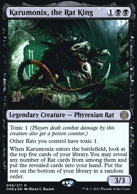 Karumonix, the Rat King, Phyrexia: All Will Be One Promos #98s, Magic: The Gathering card