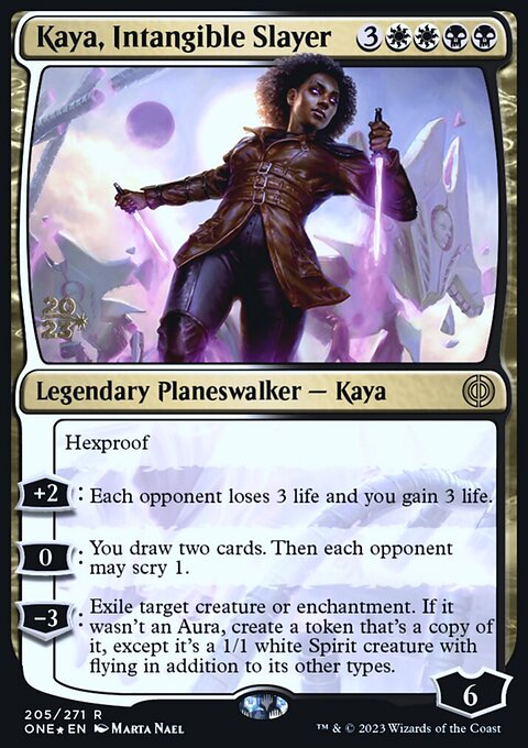 Kaya, Intangible Slayer, Phyrexia: All Will Be One Promos #205s, Magic: The Gathering card