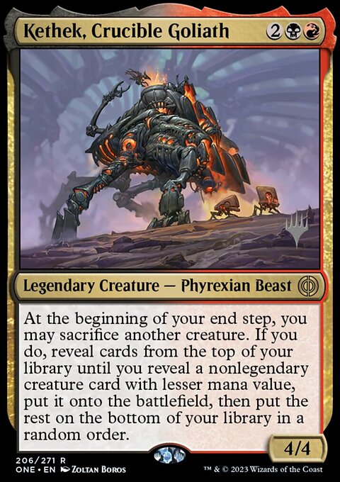 Kethek, Crucible Goliath, Phyrexia: All Will Be One Promos #206p, Magic: The Gathering card