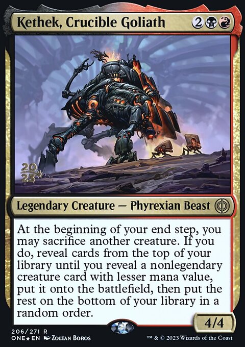Kethek, Crucible Goliath, Phyrexia: All Will Be One Promos #206s, Magic: The Gathering card