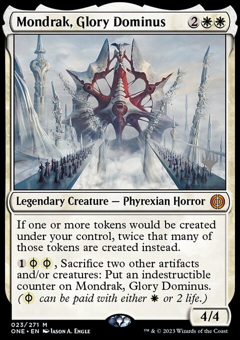 Mondrak, Glory Dominus, Phyrexia: All Will Be One Promos #23p, Magic: The Gathering card