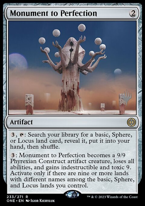Monument to Perfection, Phyrexia: All Will Be One Promos #233p, Magic: The Gathering card