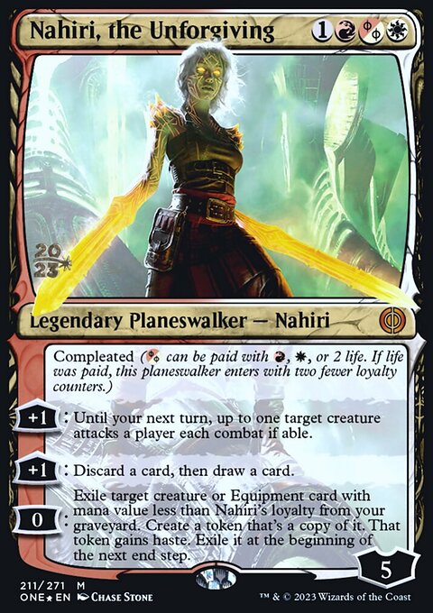 Nahiri, the Unforgiving, Phyrexia: All Will Be One Promos #211s, Magic: The Gathering card