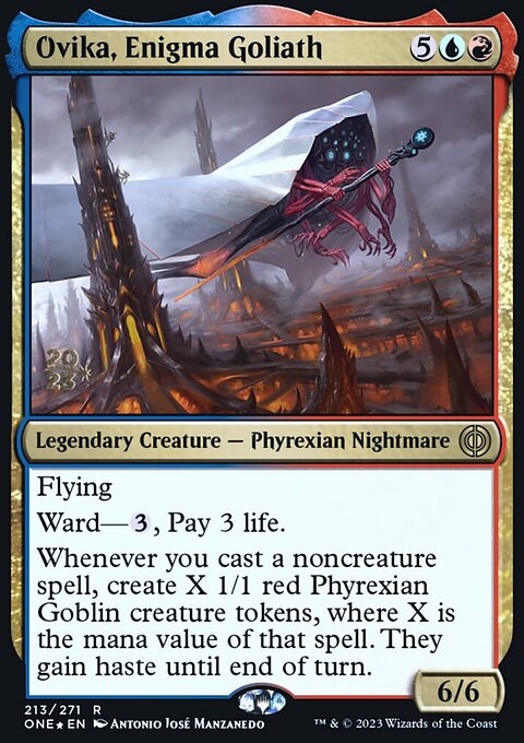 Ovika, Enigma Goliath, Phyrexia: All Will Be One Promos #213s, Magic: The Gathering card