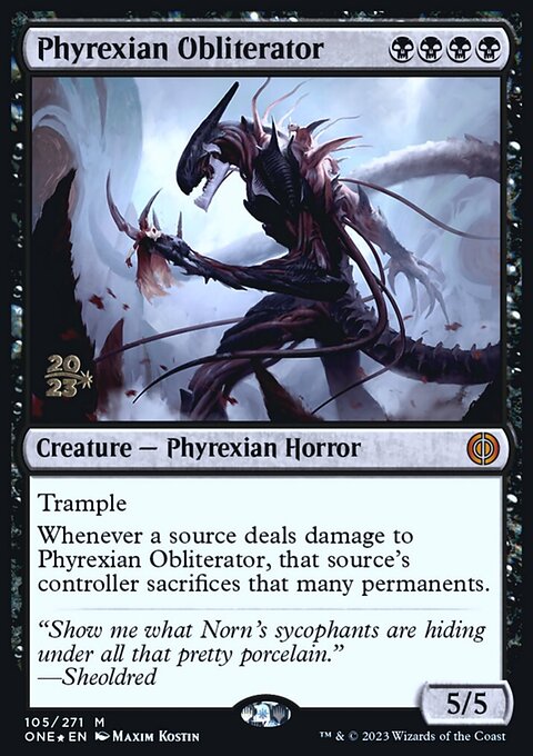 Phyrexian Obliterator, Phyrexia: All Will Be One Promos #105s, Magic: The Gathering card