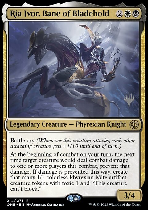 Ria Ivor, Bane of Bladehold, Phyrexia: All Will Be One Promos #214p, Magic: The Gathering card