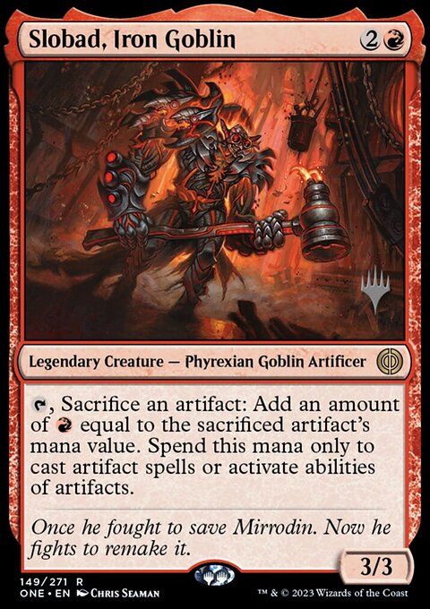 Slobad, Iron Goblin, Phyrexia: All Will Be One Promos #149p, Magic: The Gathering card