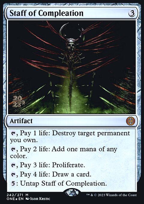 Staff of Compleation, Phyrexia: All Will Be One Promos #242s, Magic: The Gathering card