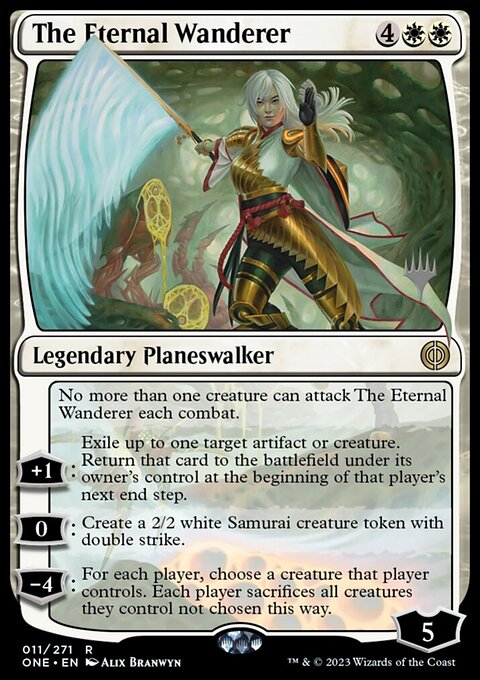 The Eternal Wanderer, Phyrexia: All Will Be One Promos #11p, Magic: The Gathering card
