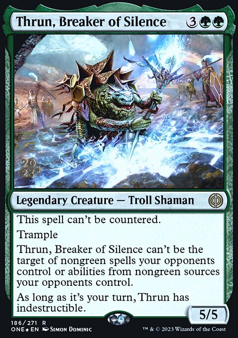 Thrun, Breaker of Silence, Phyrexia: All Will Be One Promos #186s, Magic: The Gathering card