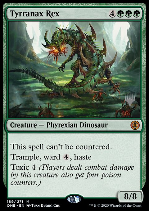 Tyrranax Rex, Phyrexia: All Will Be One Promos #189p, Magic: The Gathering card