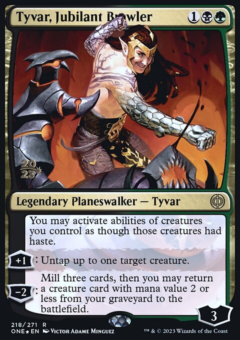 Tyvar, Jubilant Brawler, Phyrexia: All Will Be One Promos #218s, Magic: The Gathering card