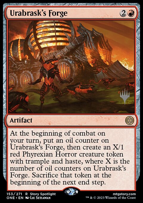 Urabrask's Forge, Phyrexia: All Will Be One Promos #153p, Magic: The Gathering card